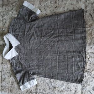 SHEIN houndstooth collared shirt